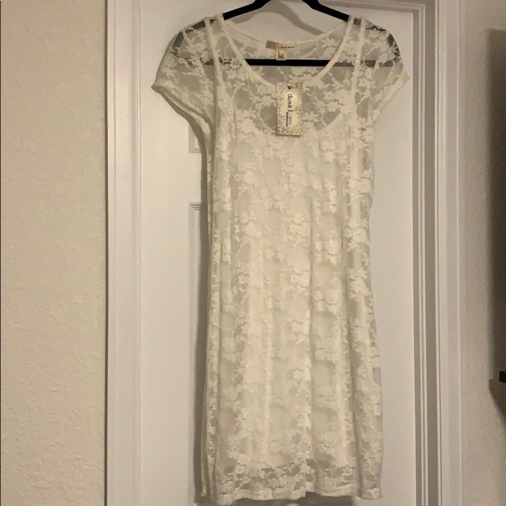 White mini dress. NWT